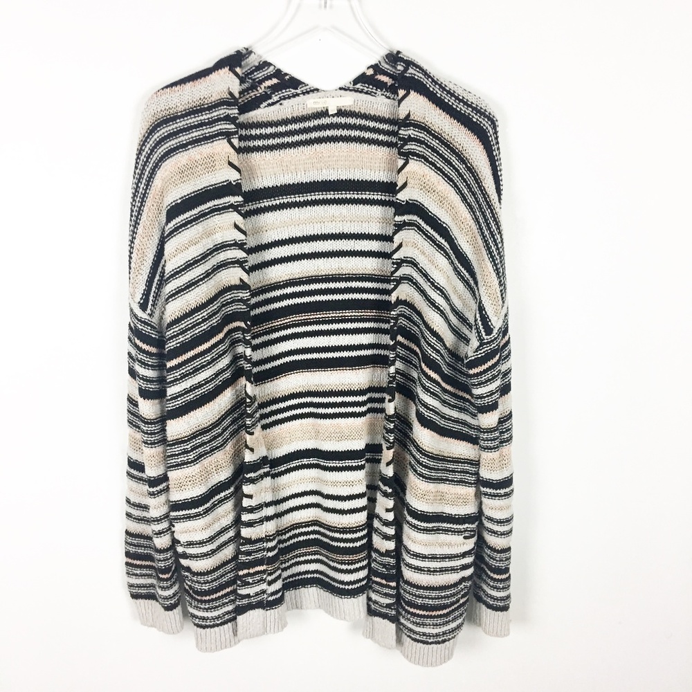 Maje | Women's Striped Oversized Open Cardigan